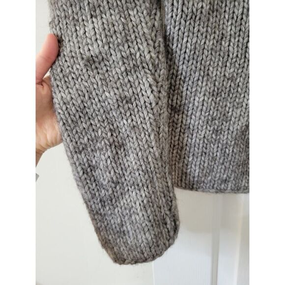 Jilsander Grey Chunky Knit V Neck Sweater M (40) - Picture 7 of 11